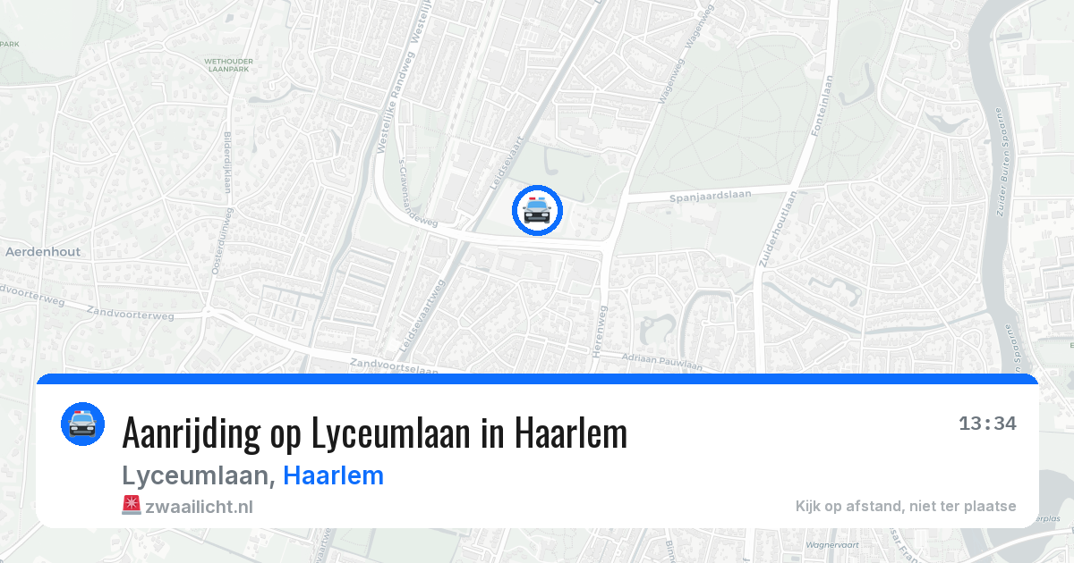 Aanrijding op Lyceumlaan in Haarlem — 31 mrt 2026