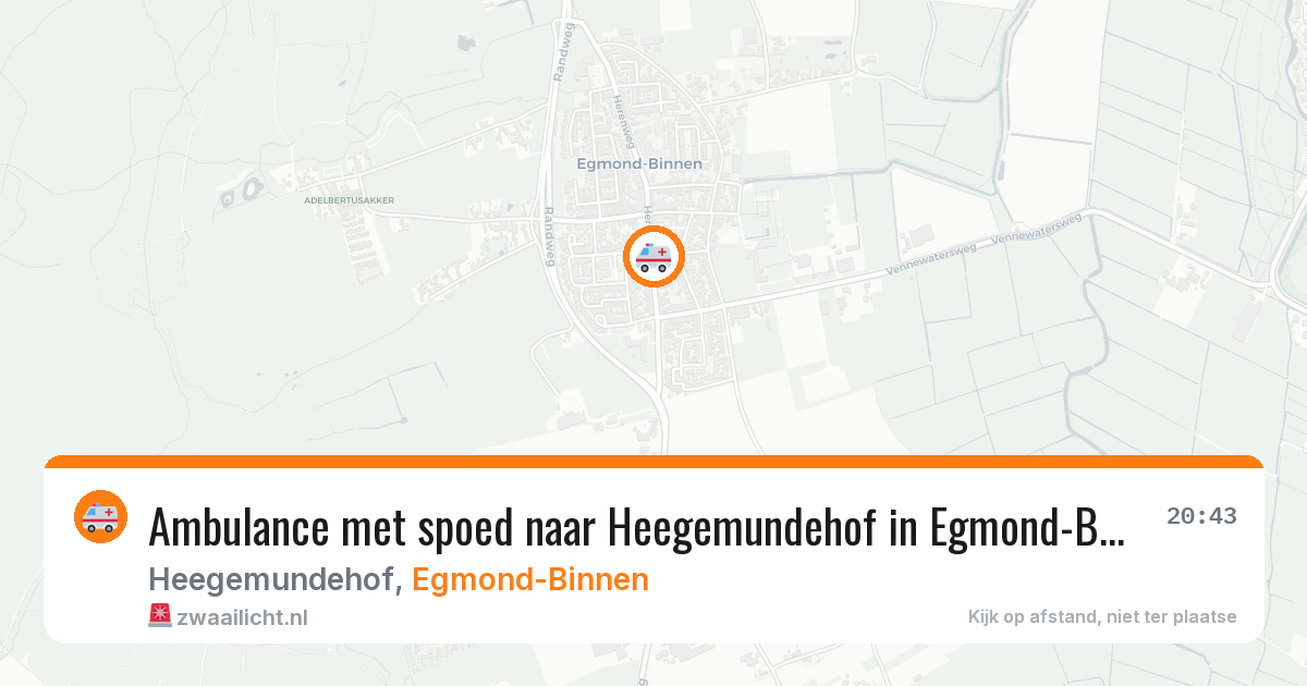 Ambulance met spoed naar Heegemundehof in Egmond-Binnen — 10 jun 2026