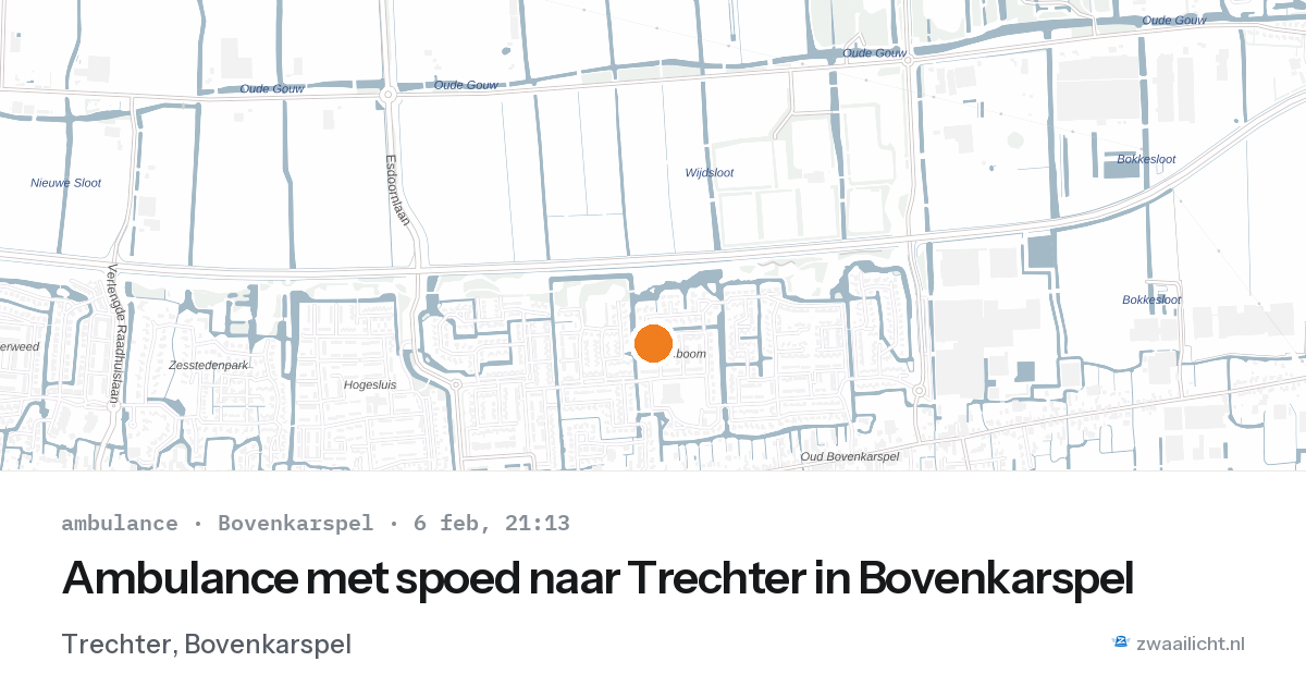 Ambulance met spoed naar Trechter in Bovenkarspel — 6 feb 2026
