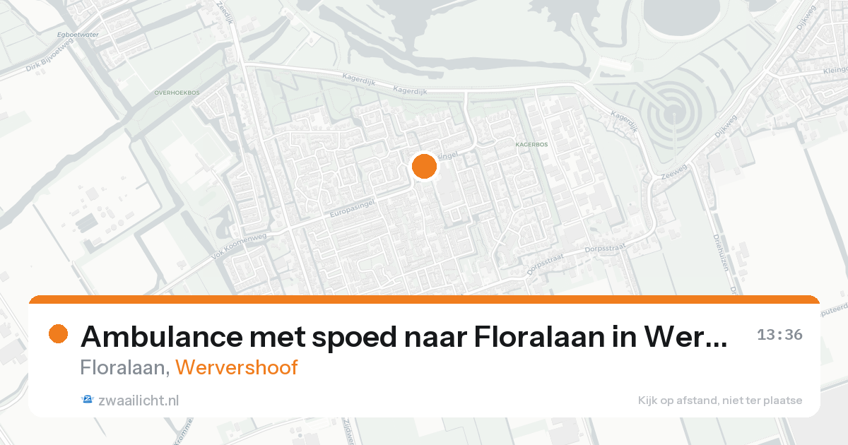 Ambulance met spoed naar Floralaan in Wervershoof — 21 aug 2026