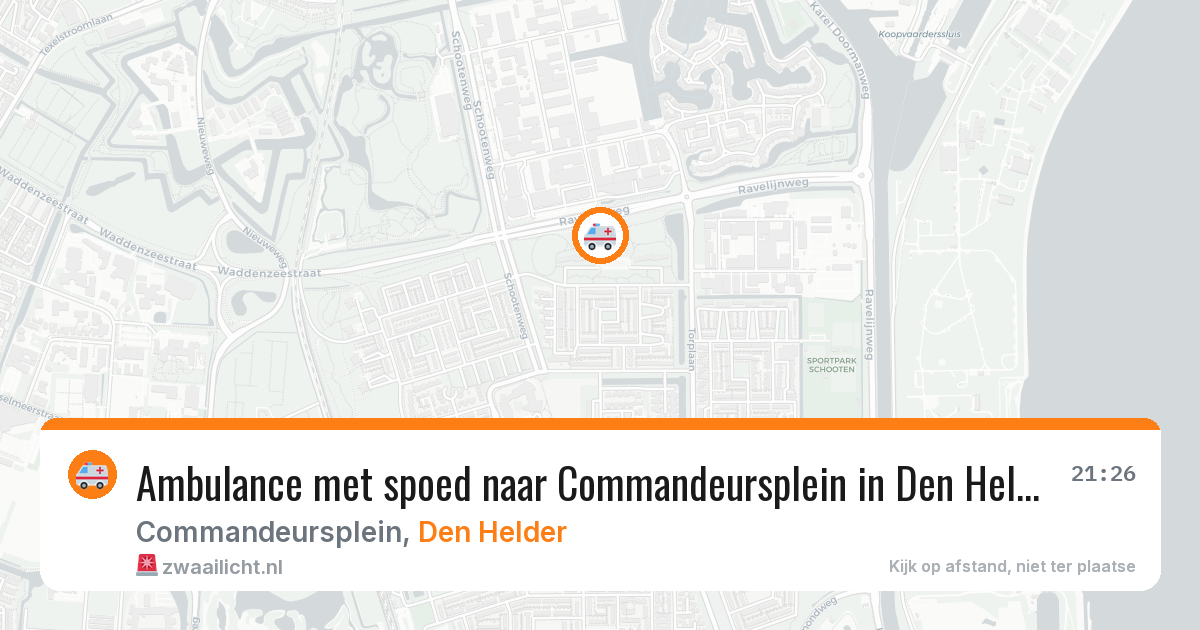 Ambulance met spoed naar Commandeursplein in Den Helder — 30 apr 2026