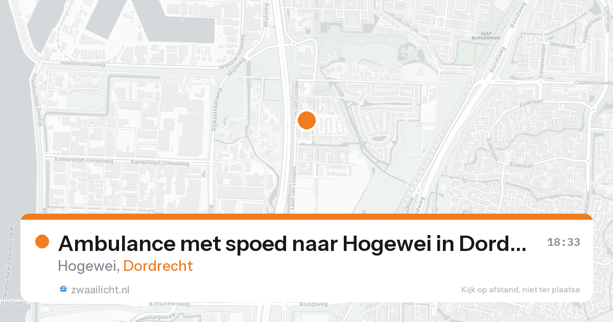 Ambulance met spoed naar Hogewei in Dordrecht — 21 aug 2026