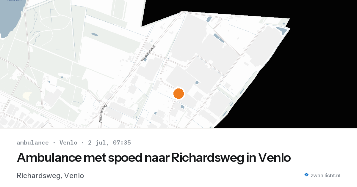Ambulance met spoed naar Richardsweg in Venlo — 2 jul 2026