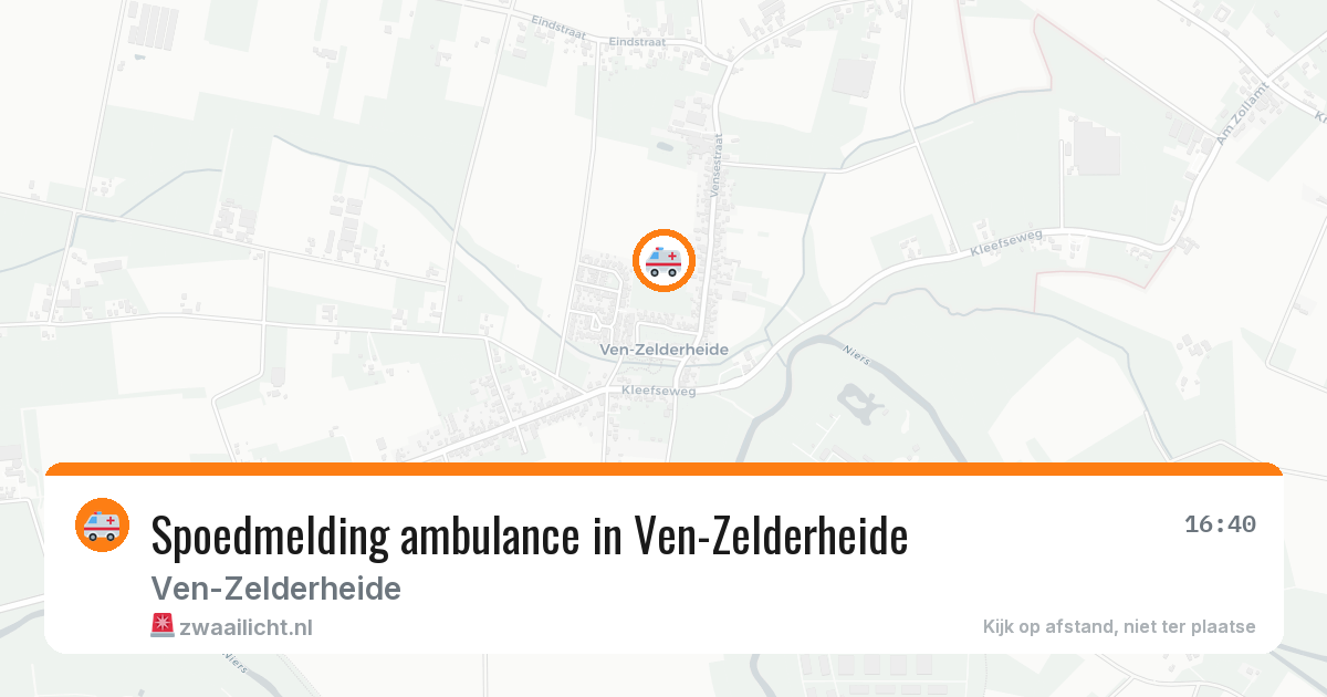 Spoedmelding ambulance in Ven-Zelderheide — 20 jul 2026