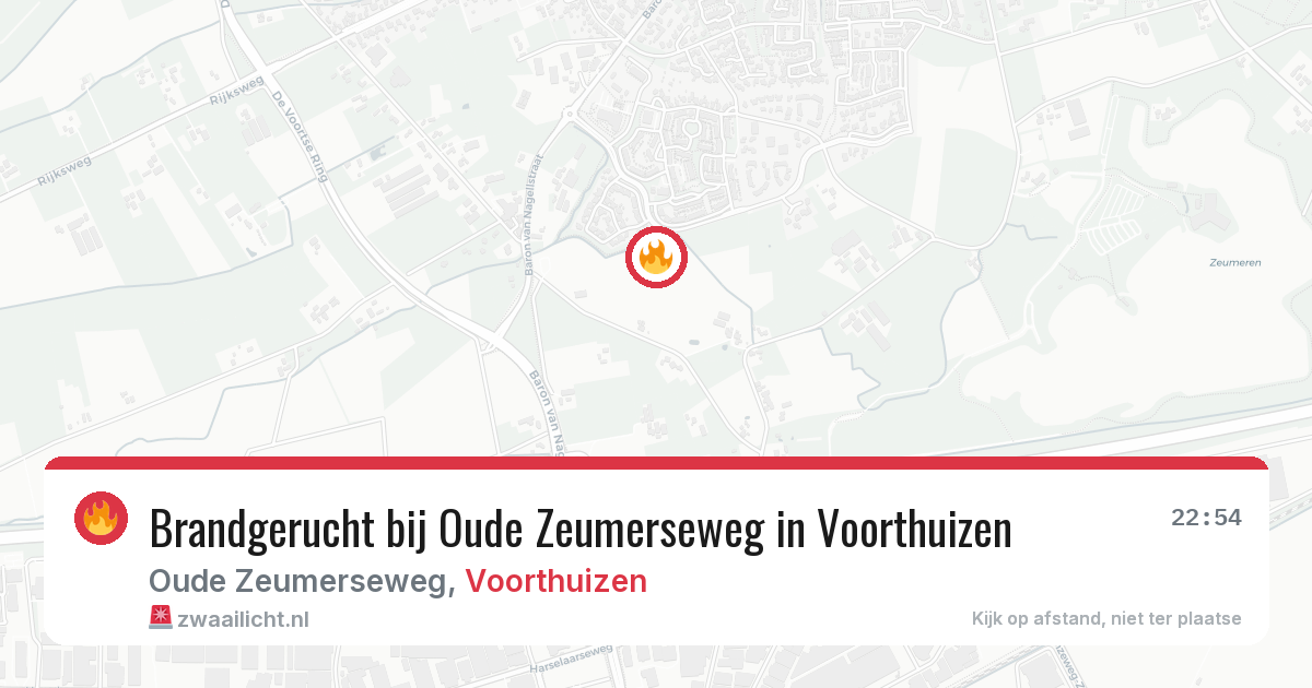 Brandgerucht bij Oude Zeumerseweg in Voorthuizen — 12 aug 2026