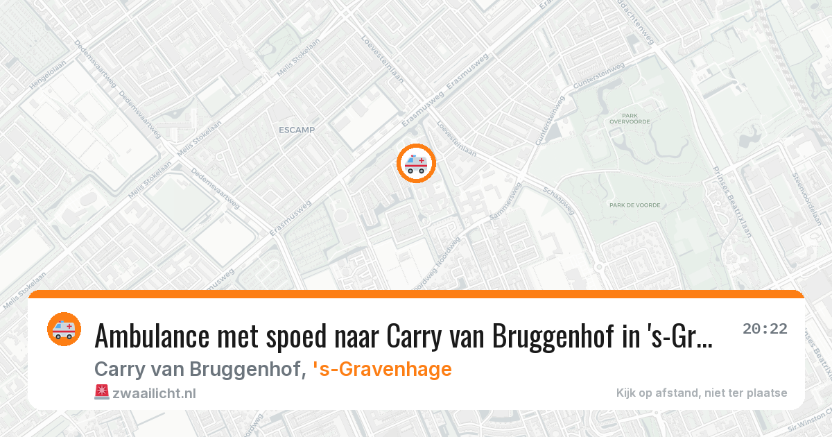 Ambulance met spoed naar Carry van Bruggenhof in 's-Gravenhage — 24 jun 2026