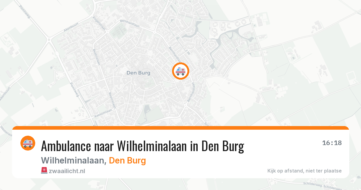 Ambulance naar Wilhelminalaan in Den Burg — 30 mrt 2026