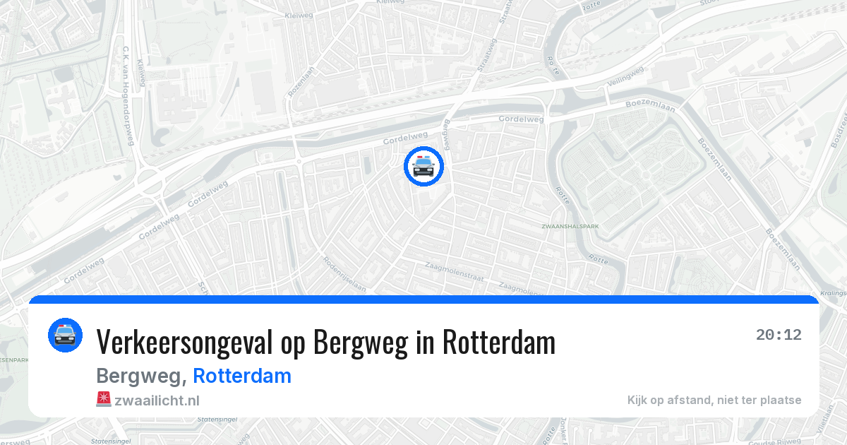 Verkeersongeval op Bergweg in Rotterdam — 14 aug 2026