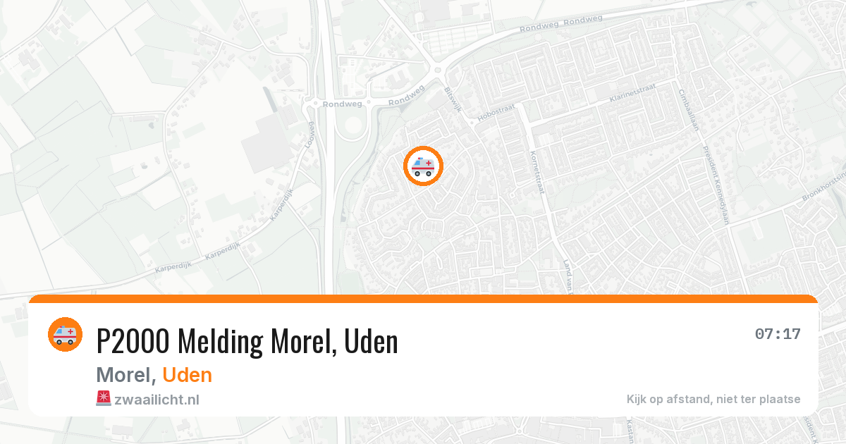 P2000 Melding Morel, Uden — 9 feb 2026