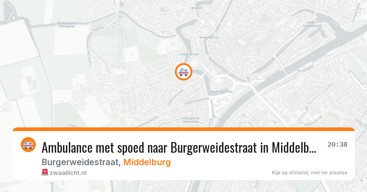 Ambulance met spoed naar Burgerweidestraat in Middelburg — 29 mrt 2026