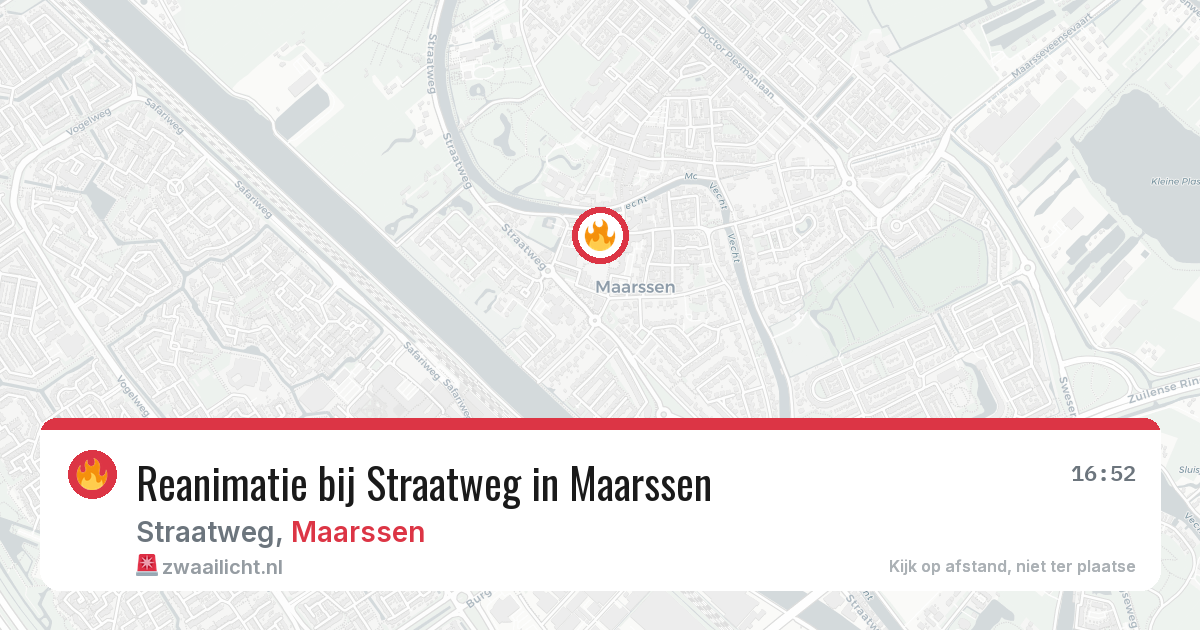 Reanimatie bij Straatweg in Maarssen — 14 aug 2026