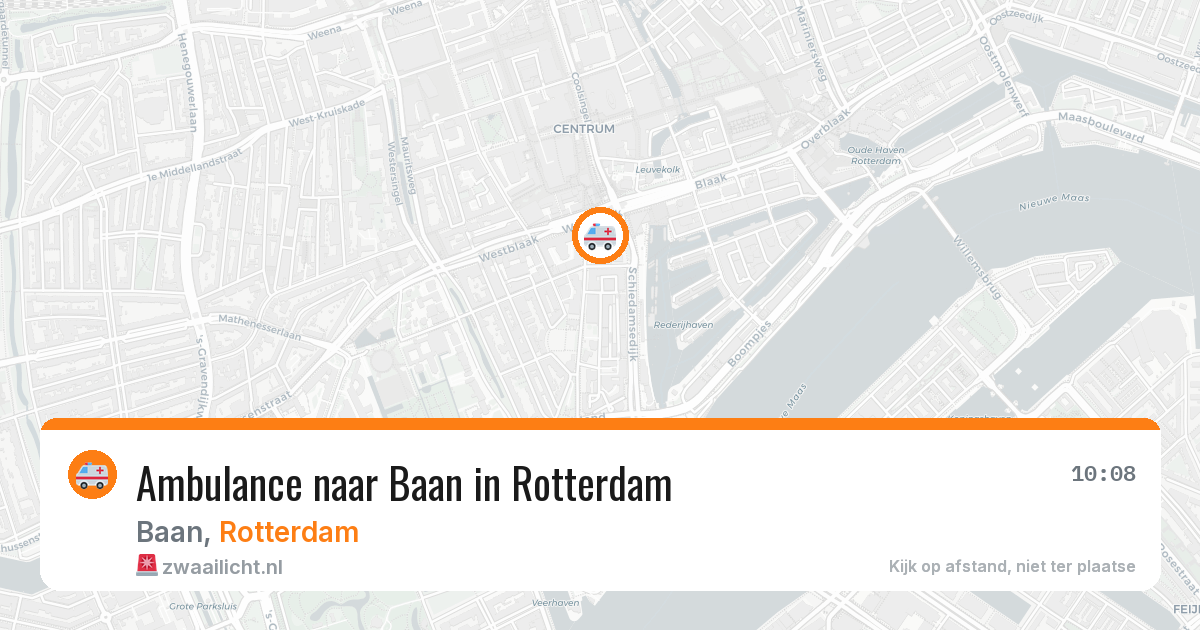 Ambulance naar Baan in Rotterdam — 17 jul 2026