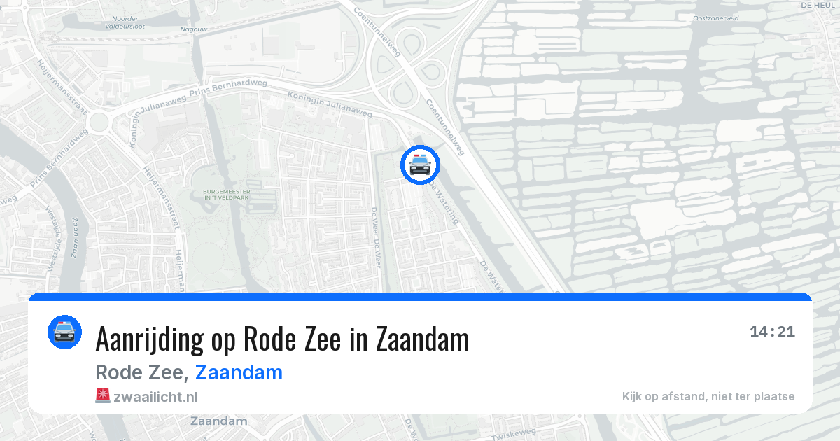 Aanrijding op Rode Zee in Zaandam — 30 mrt 2026