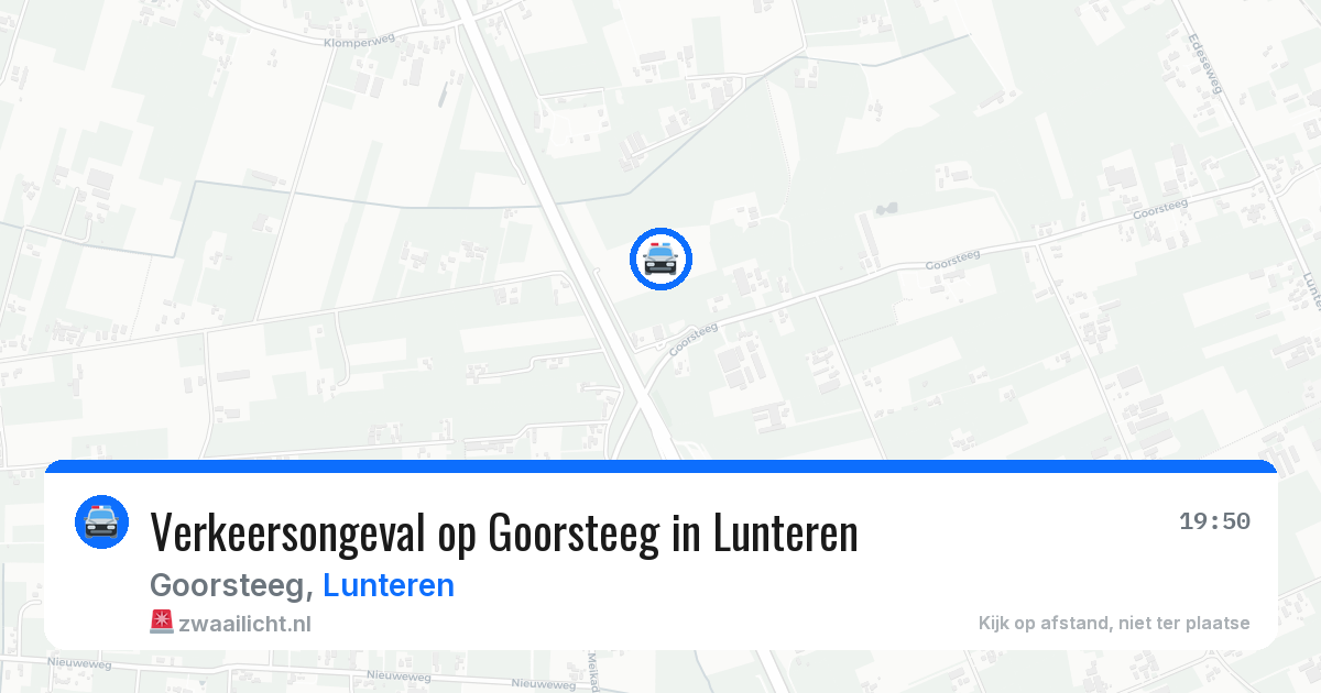 Verkeersongeval op Goorsteeg in Lunteren — 10 jul 2026