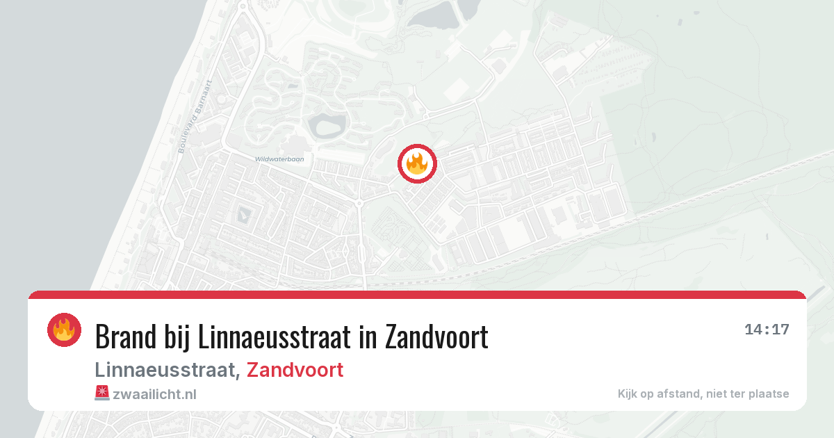 Brand bij Linnaeusstraat in Zandvoort — 26 jul 2026