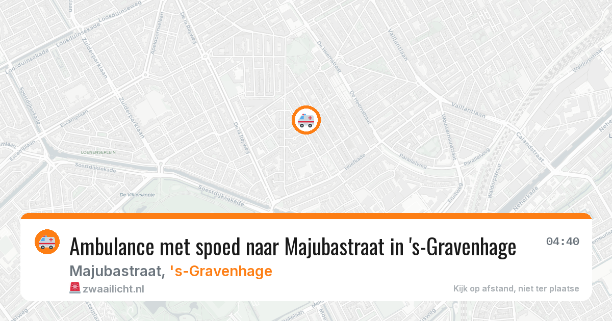 Ambulance met spoed naar Majubastraat in 's-Gravenhage — 27 jan 2026