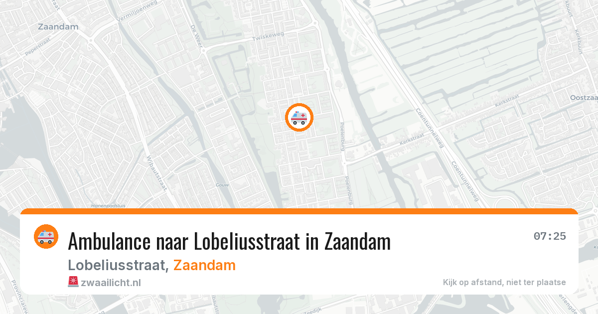 Ambulance naar Lobeliusstraat in Zaandam — 5 jul 2026