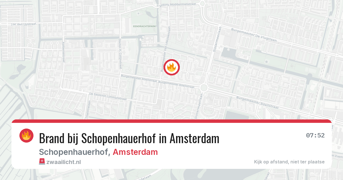 Brand bij Schopenhauerhof in Amsterdam — 25 jun 2026