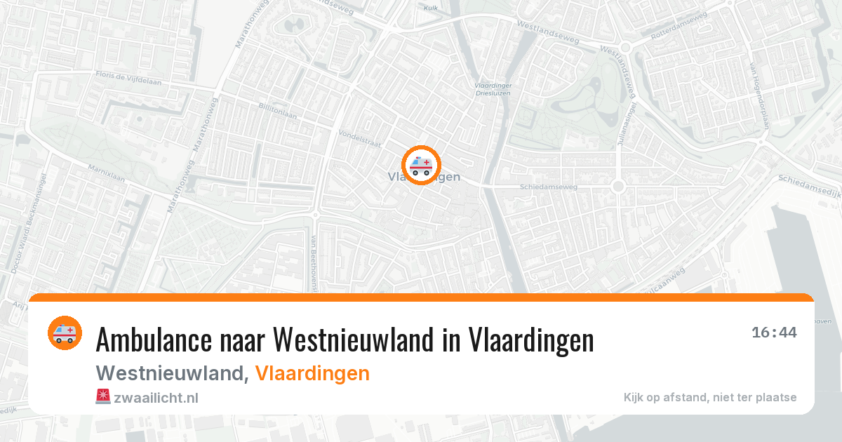 Ambulance naar Westnieuwland in Vlaardingen — 12 aug 2026