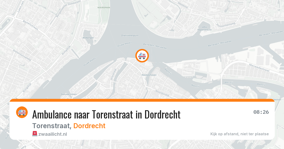 Ambulance naar Torenstraat in Dordrecht — 23 mrt 2026