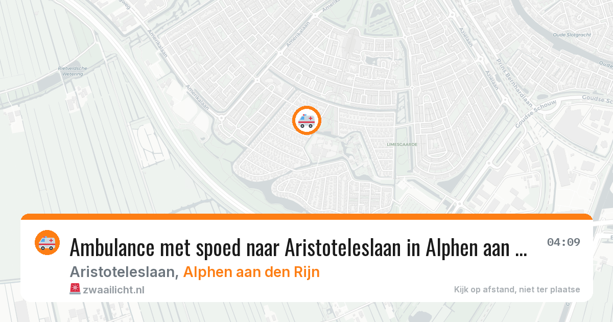 Ambulance met spoed naar Aristoteleslaan in Alphen aan den Rijn — 1 jul 2026