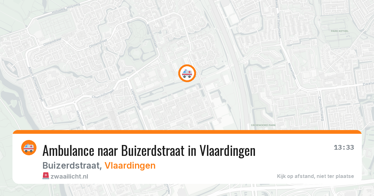 Ambulance naar Buizerdstraat in Vlaardingen — 17 jul 2026
