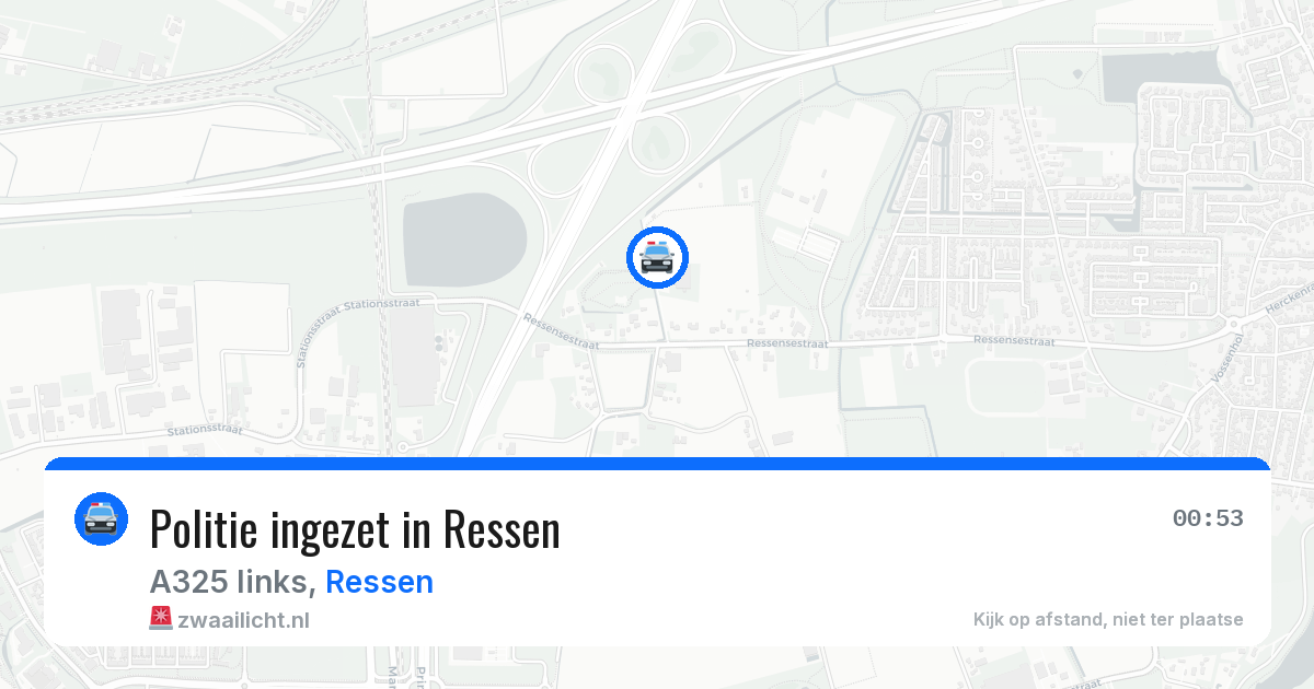 Politie ingezet in Ressen — 4 jul 2026 | 🚨 Zwaailicht.nl