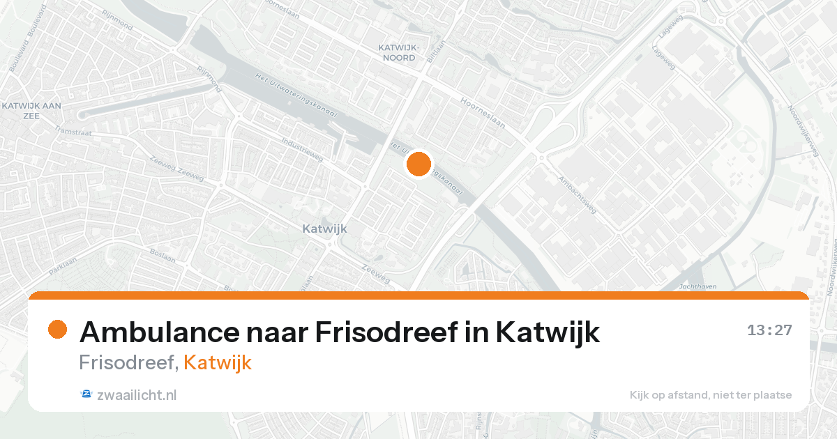 Ambulance naar Frisodreef in Katwijk — 21 aug 2026