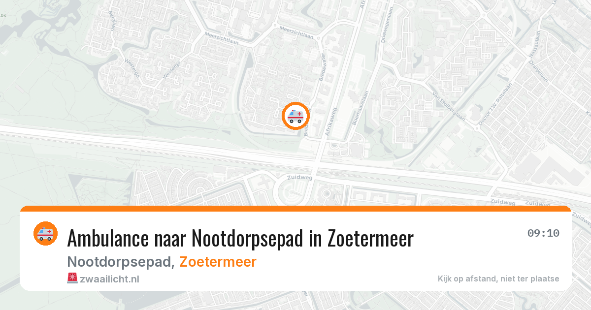 Ambulance naar Nootdorpsepad in Zoetermeer — 1 apr 2026