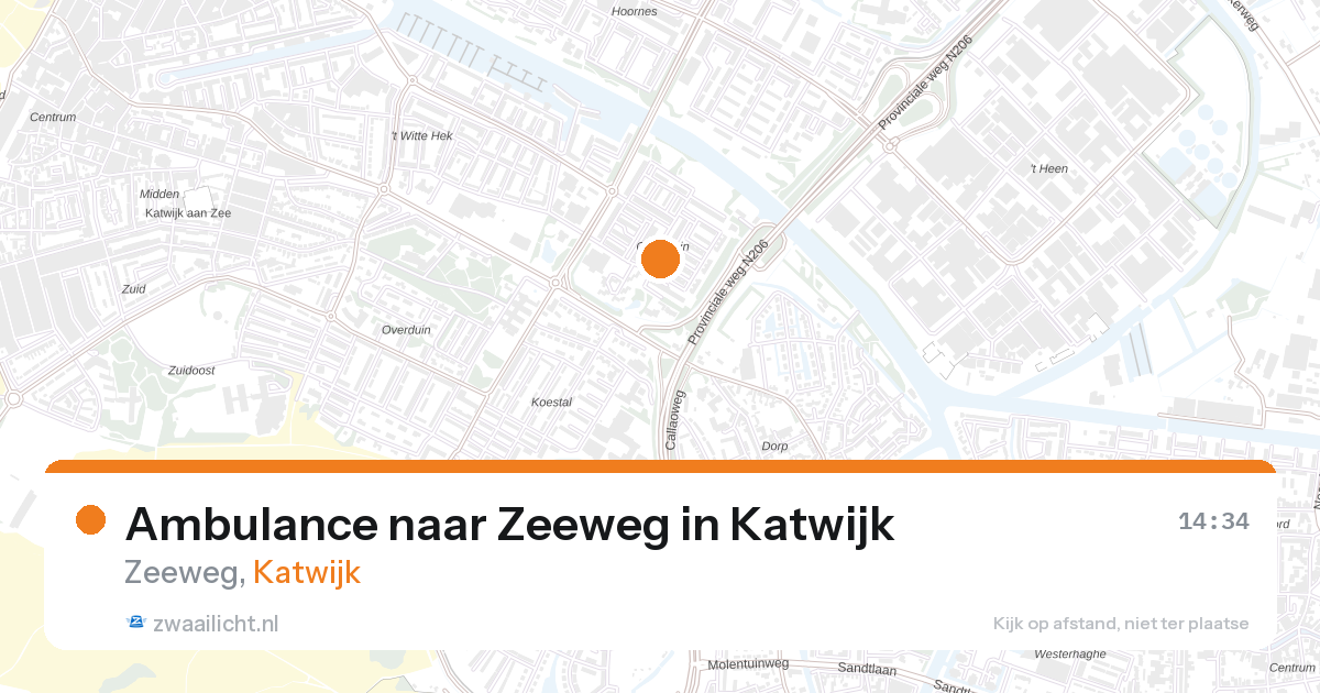 Ambulance naar Zeeweg in Katwijk — 16 jul 2026