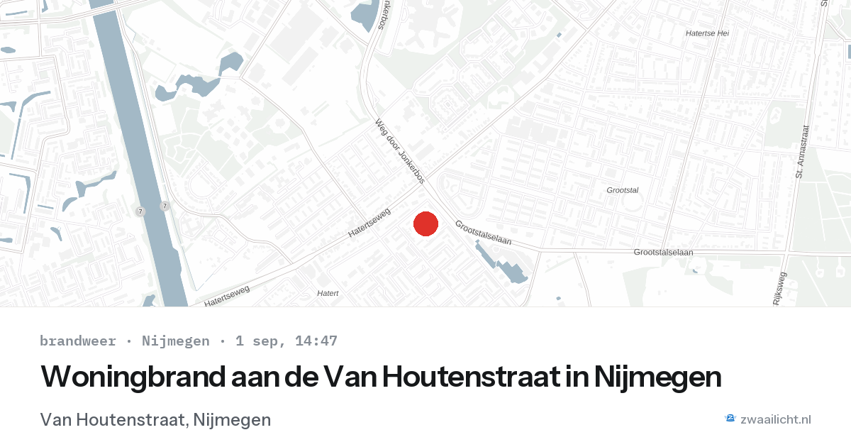 Woningbrand aan de Van Houtenstraat in Nijmegen — 1 sep 2026