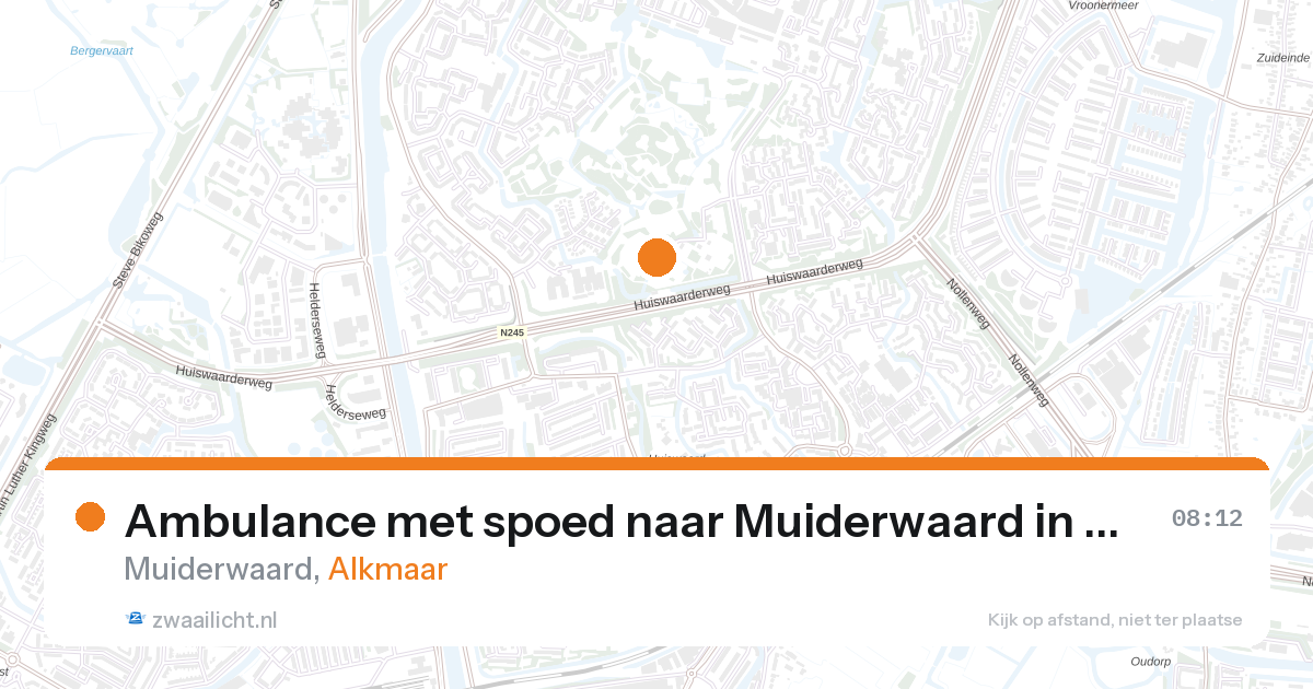 Ambulance met spoed naar Muiderwaard in Alkmaar — 16 jun 2026