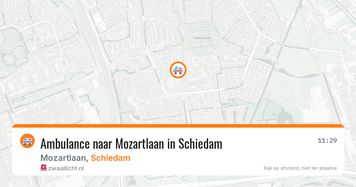Ambulance naar Mozartlaan in Schiedam — 1 aug 2026