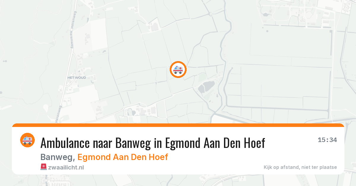 Ambulance naar Banweg in Egmond Aan Den Hoef — 4 aug 2026