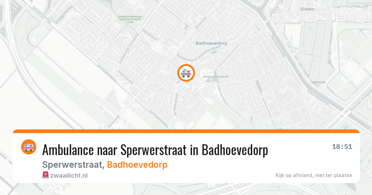 Ambulance naar Sperwerstraat in Badhoevedorp — 28 mei 2026