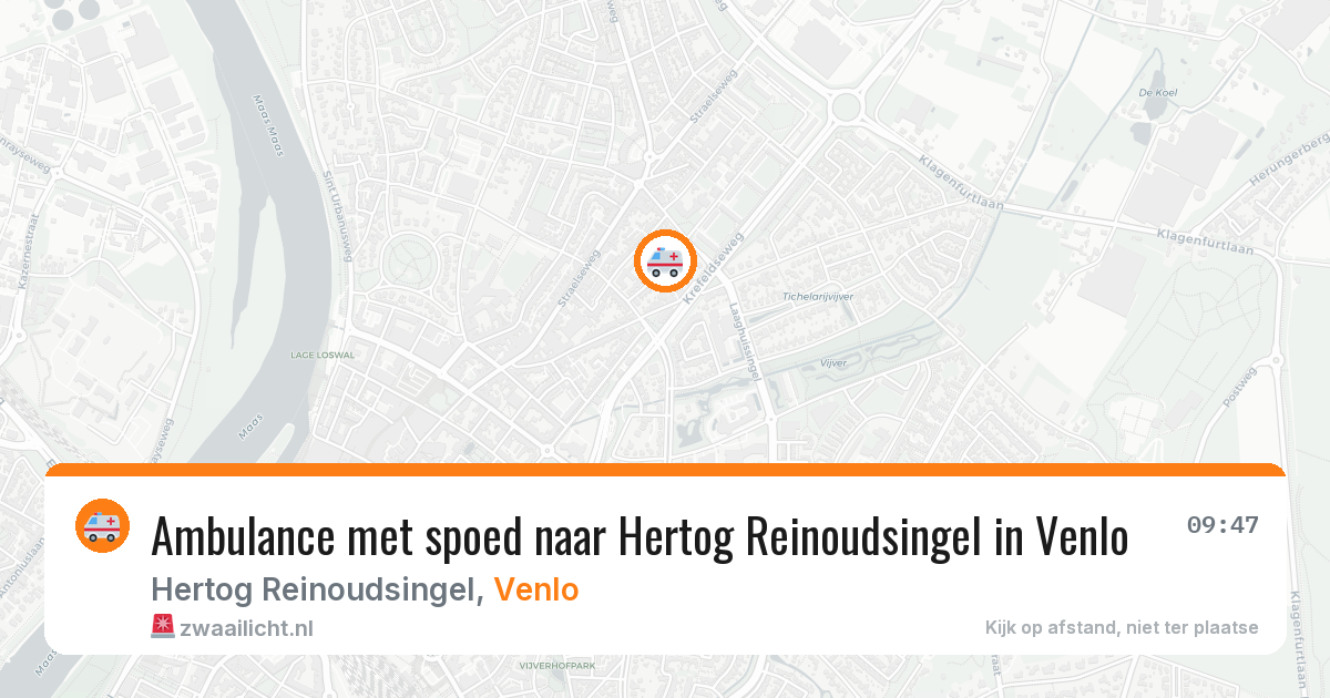 Ambulance met spoed naar Hertog Reinoudsingel in Venlo — 28 jun 2026