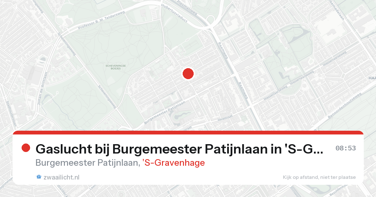 Gaslucht bij Burgemeester Patijnlaan in 'S-Gravenhage — 7 mei 2026