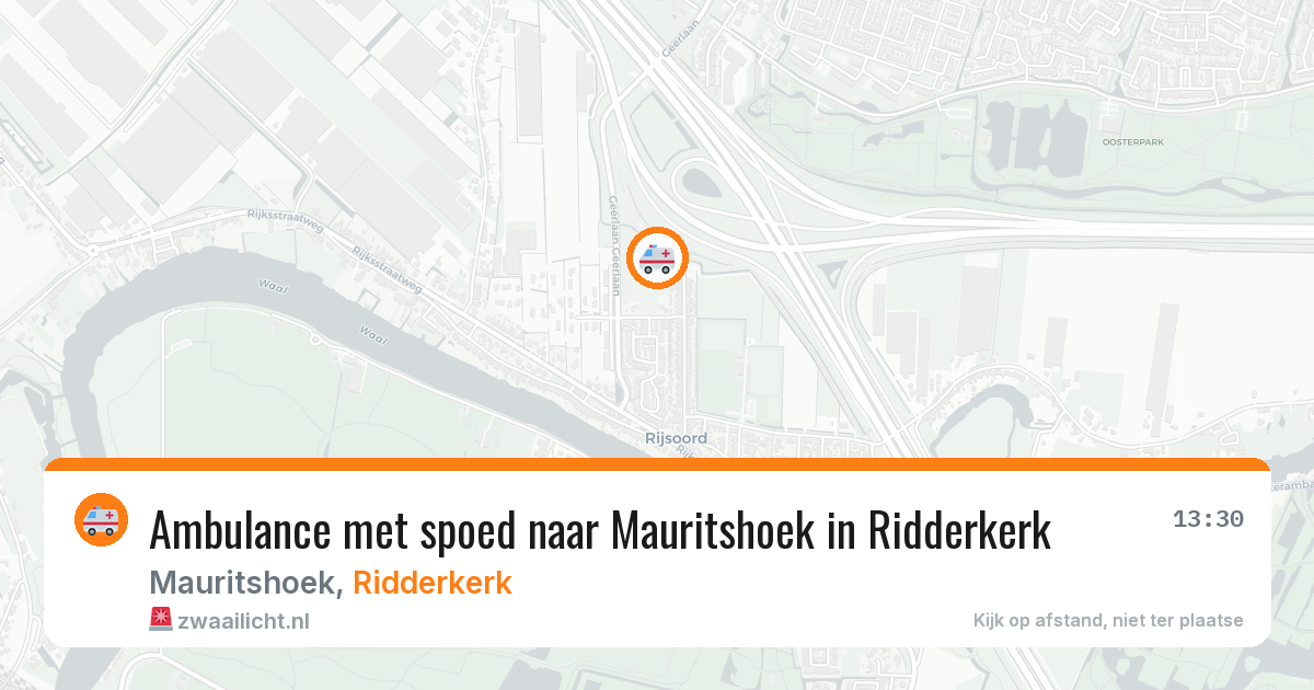 Ambulance met spoed naar Mauritshoek in Ridderkerk — 4 apr 2026