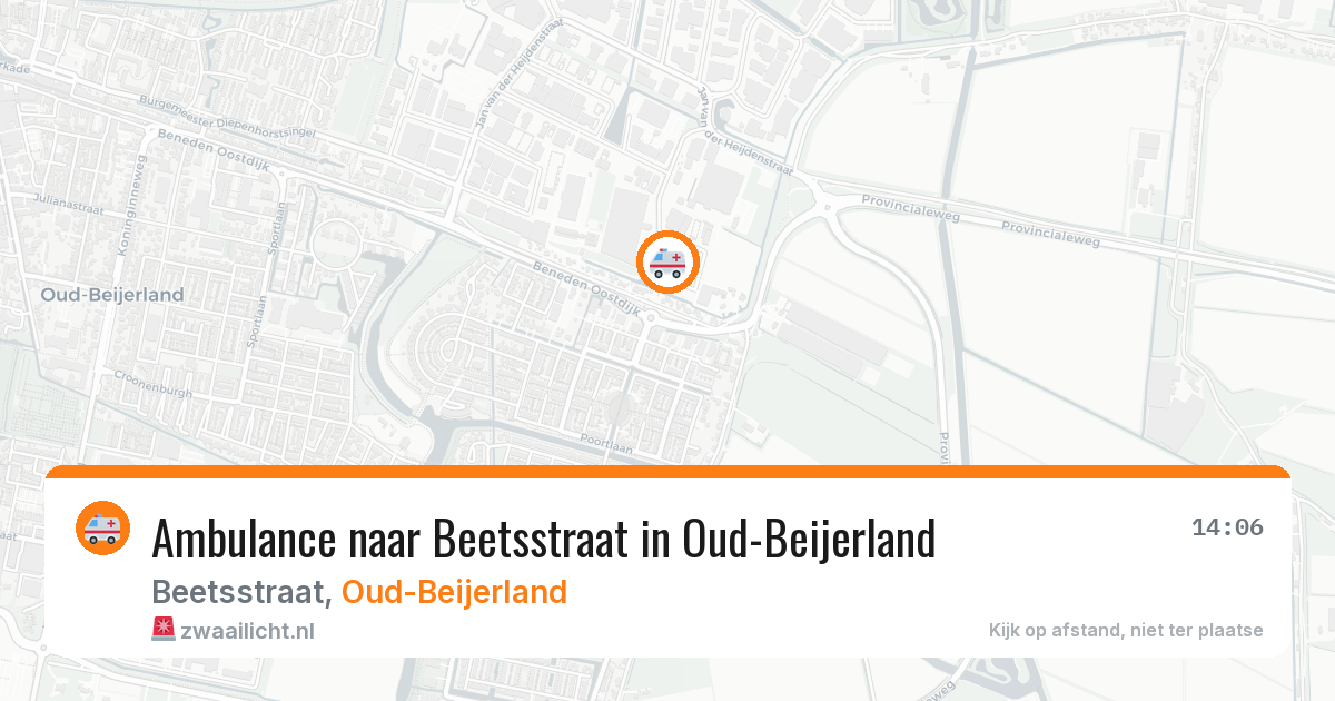 Ambulance naar Beetsstraat in Oud-Beijerland — 16 jun 2026