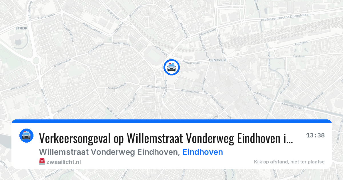 Verkeersongeval op Willemstraat Vonderweg Eindhoven in Eindhoven — 27 mrt 2026