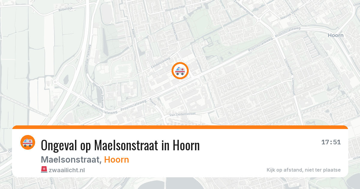 Ongeval op Maelsonstraat in Hoorn — 12 mei 2026