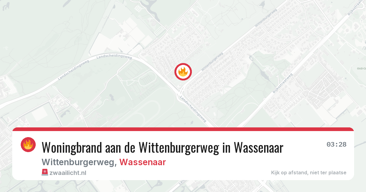 Woningbrand aan de Wittenburgerweg in Wassenaar — 28 jun 2026