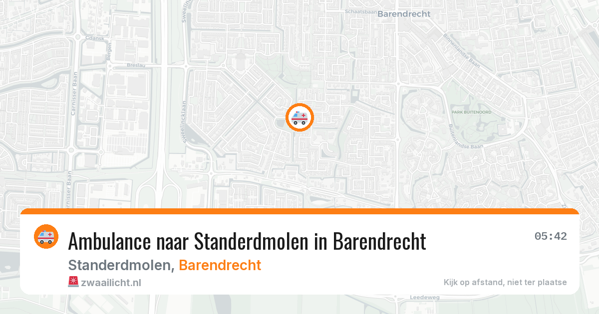 Ambulance naar Standerdmolen in Barendrecht — 7 aug 2026