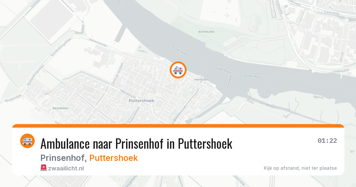 Ambulance naar Prinsenhof in Puttershoek — 13 jun 2026