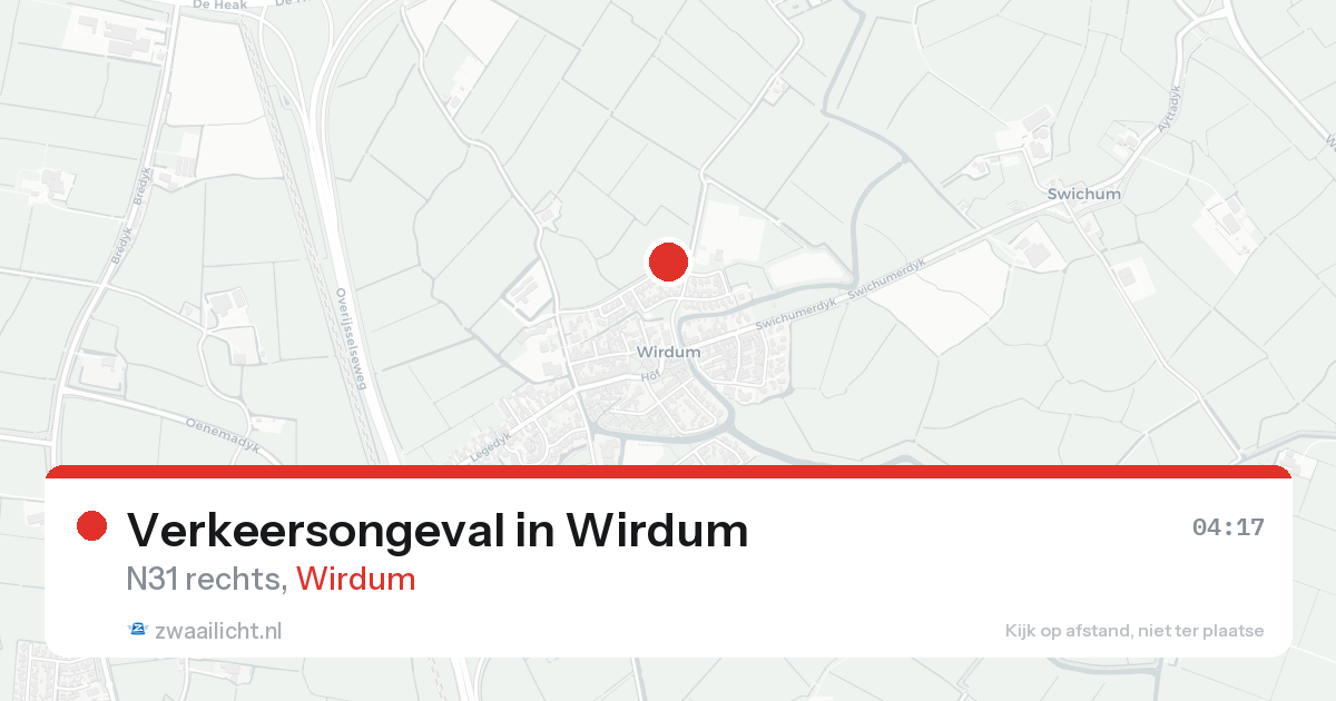 Verkeersongeval in Wirdum — 5 aug 2026