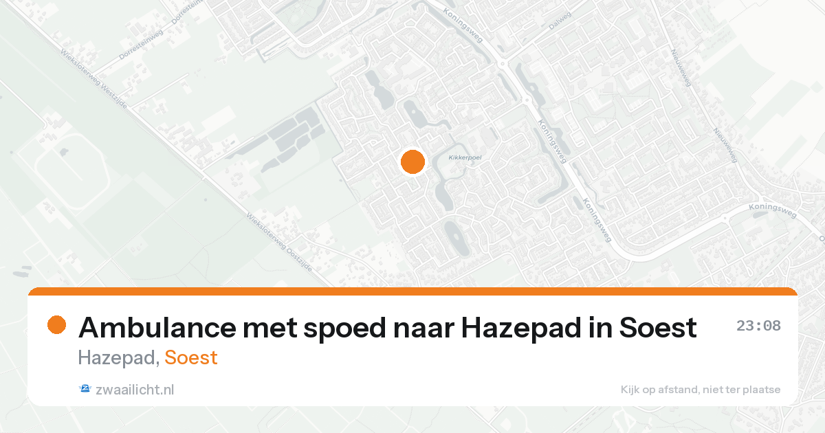 Ambulance met spoed naar Hazepad in Soest — 22 aug 2026