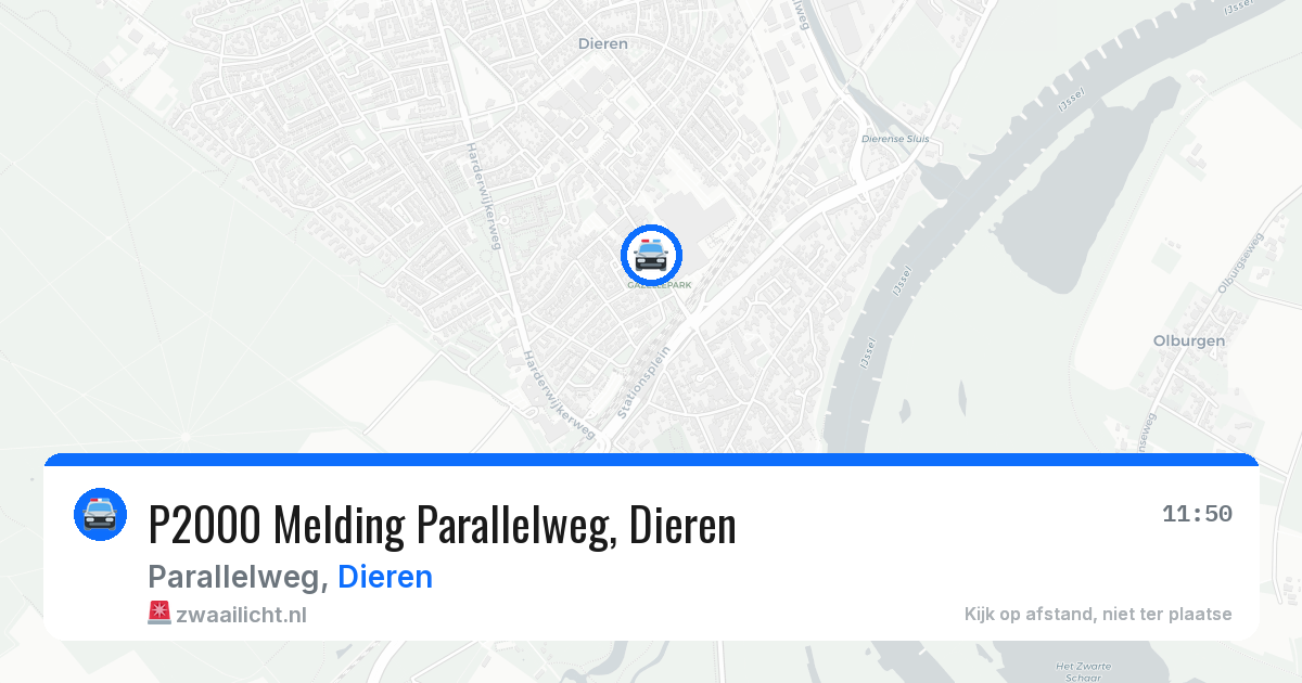 P2000 Melding Parallelweg, Dieren — 6 jun 2026