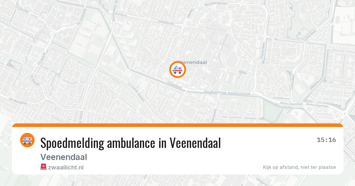 Spoedmelding ambulance in Veenendaal — 16 mrt 2026