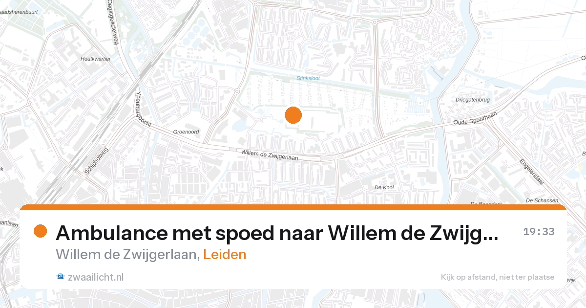 Ambulance met spoed naar Willem de Zwijgerlaan in Leiden — 27 aug 2026