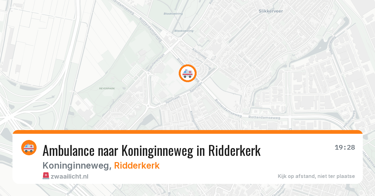 Ambulance naar Koninginneweg in Ridderkerk — 8 feb 2026